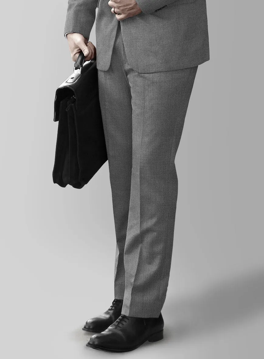 Hardy Minnis Gray Twill Wool Pants