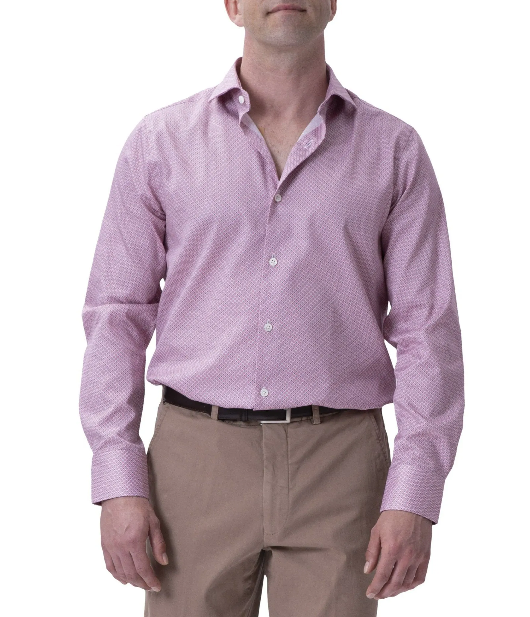 Henry Sartorial Woven Cotton Shirt Red