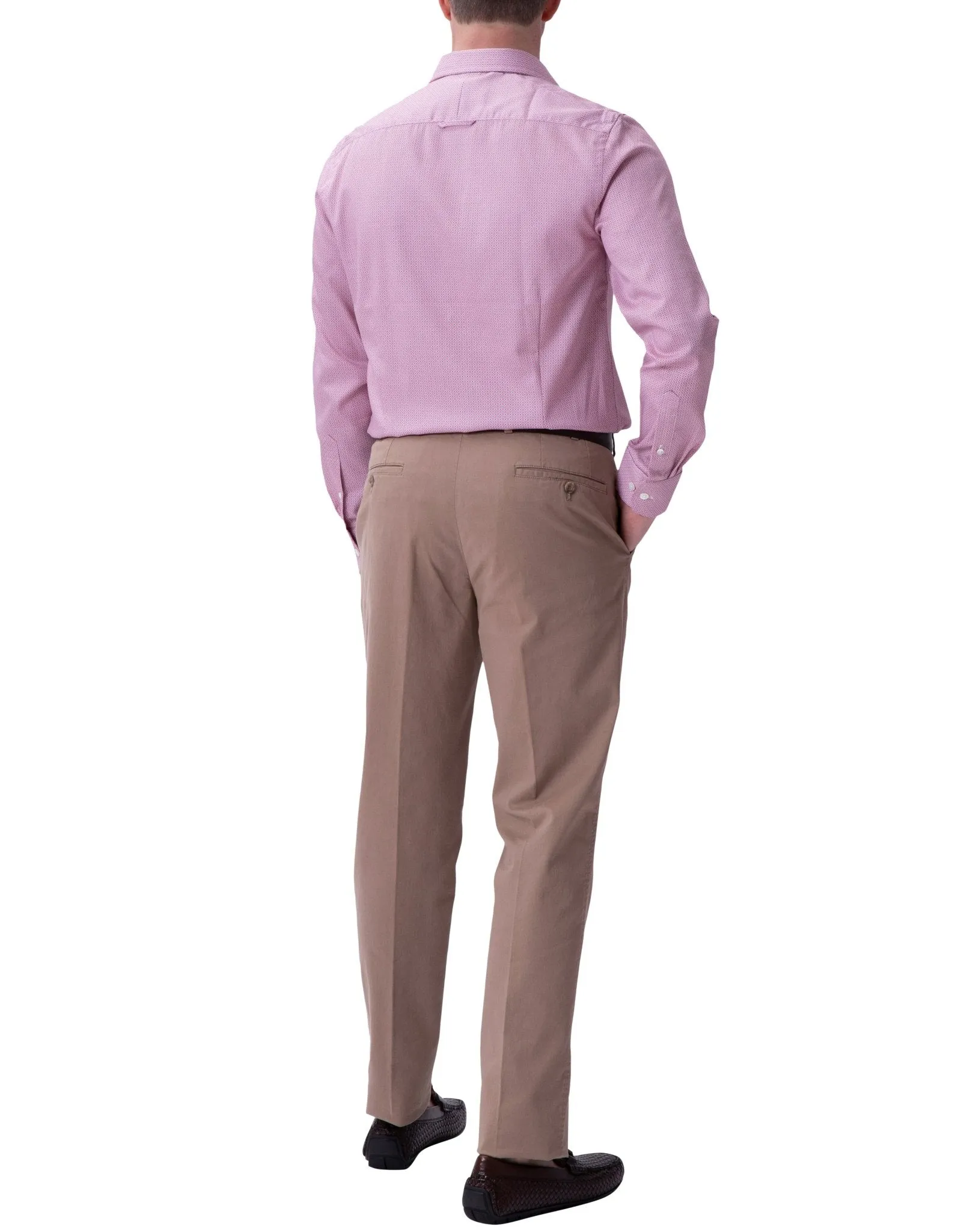Henry Sartorial Woven Cotton Shirt Red