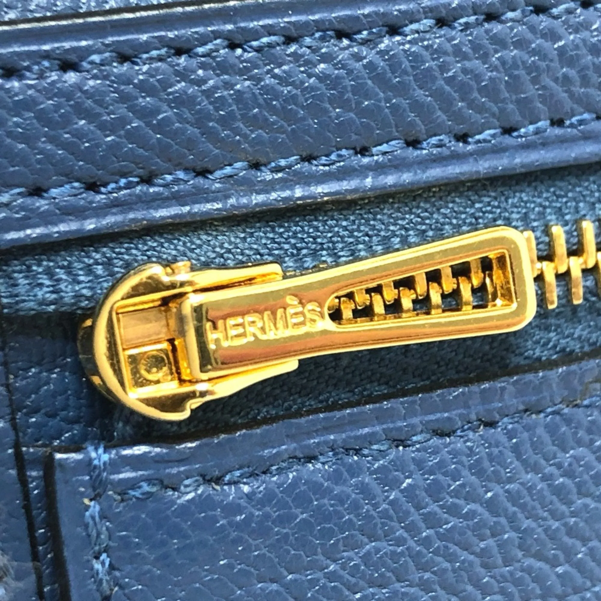 Herms Barn Blue Leather Accessories