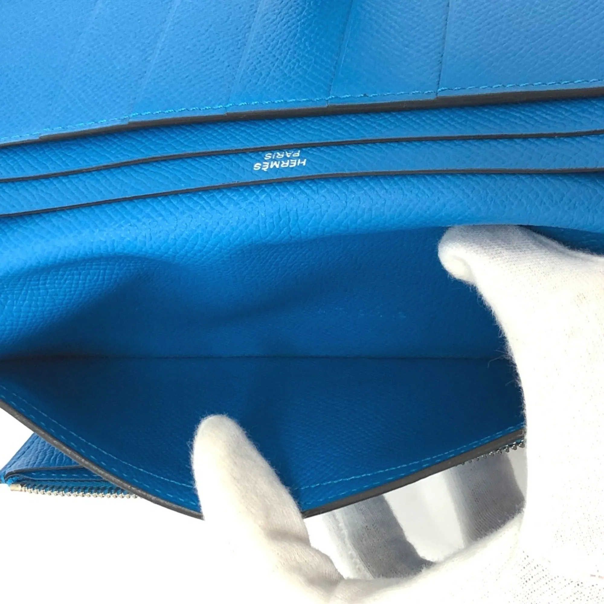 Herms Barn Blue Leather Accessories