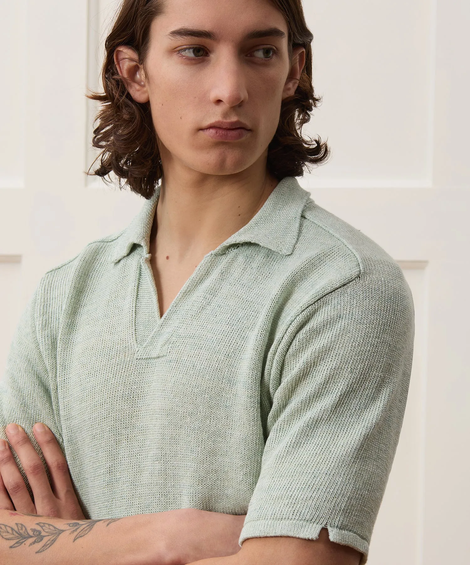 Inis Mein Washed Linen Polo