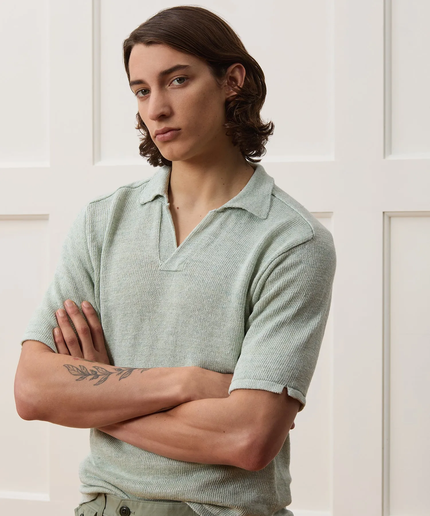 Inis Mein Washed Linen Polo