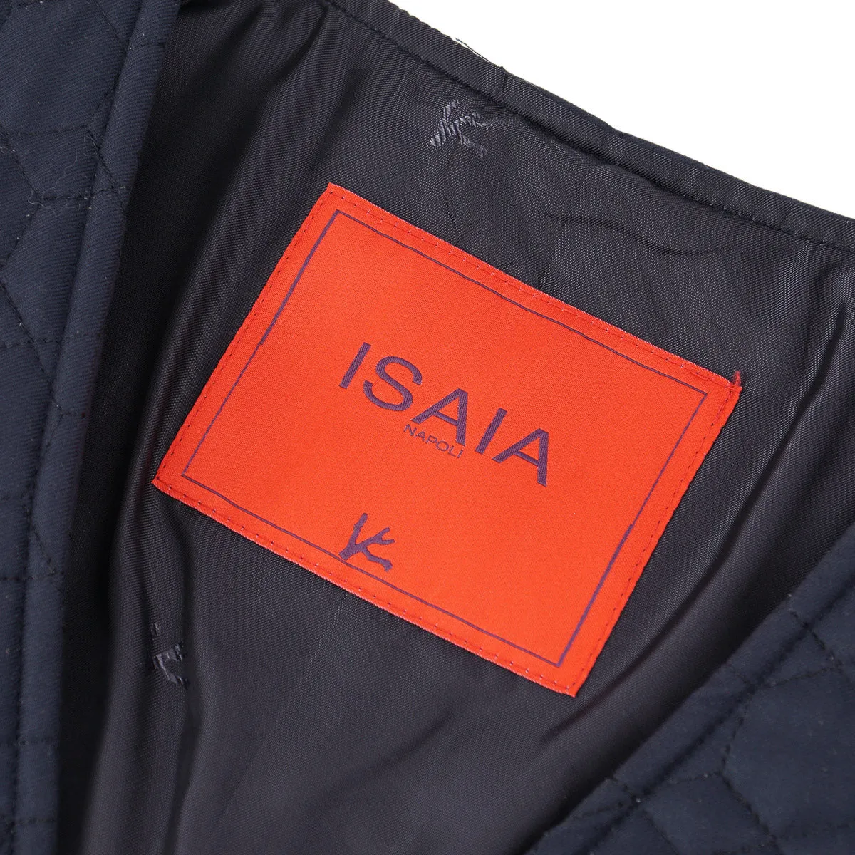 Isaia Geometric Quilted Padded Wool Vest