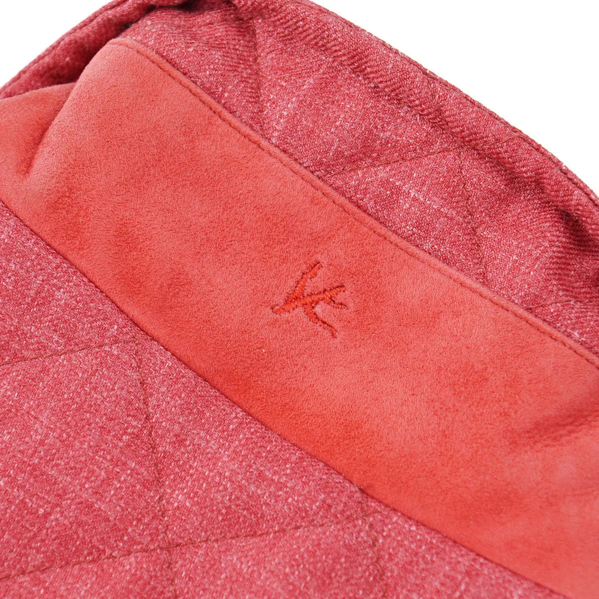 Isaia Quilted Wool-Silk-Linen Vest