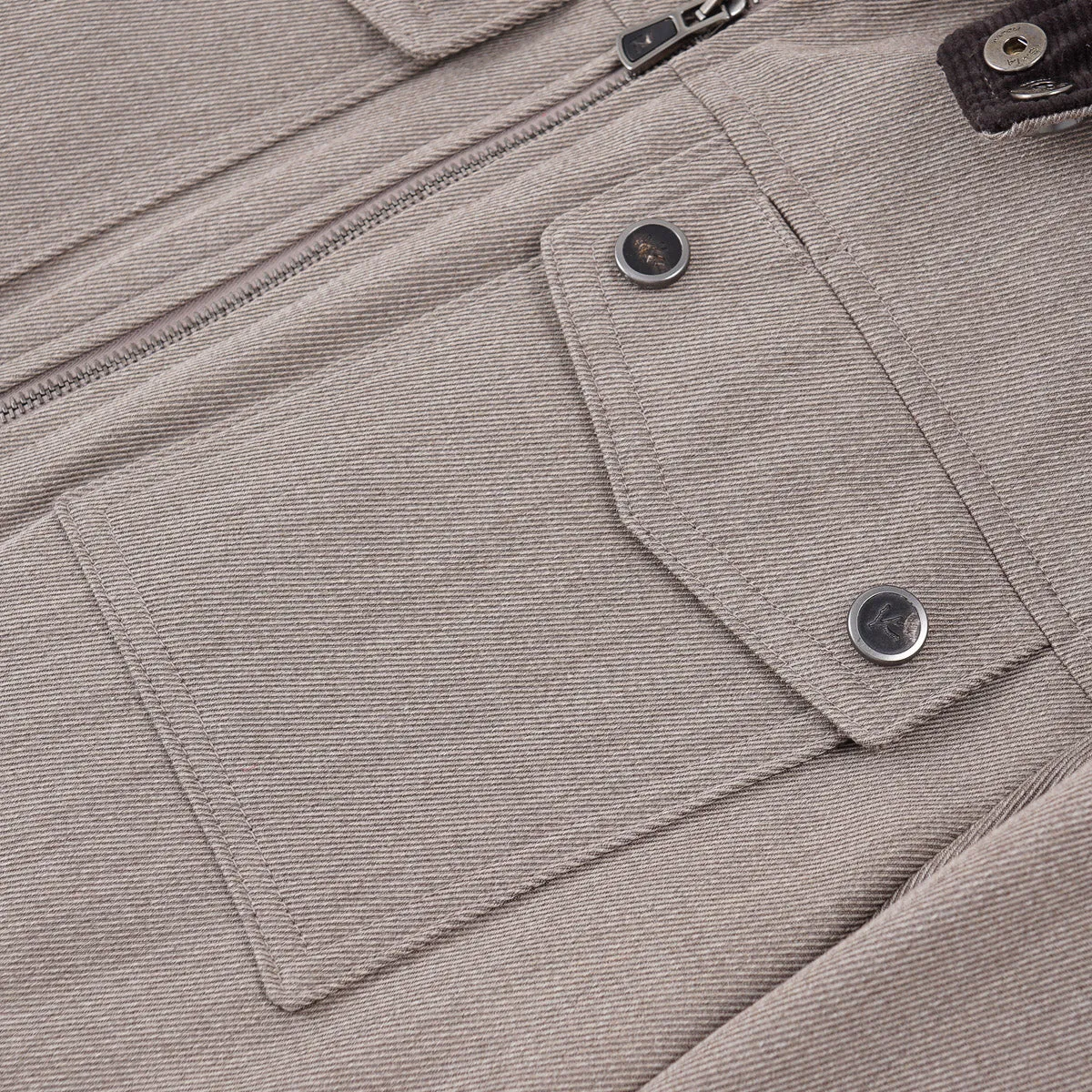Isaia Twill Wool Field Jacket