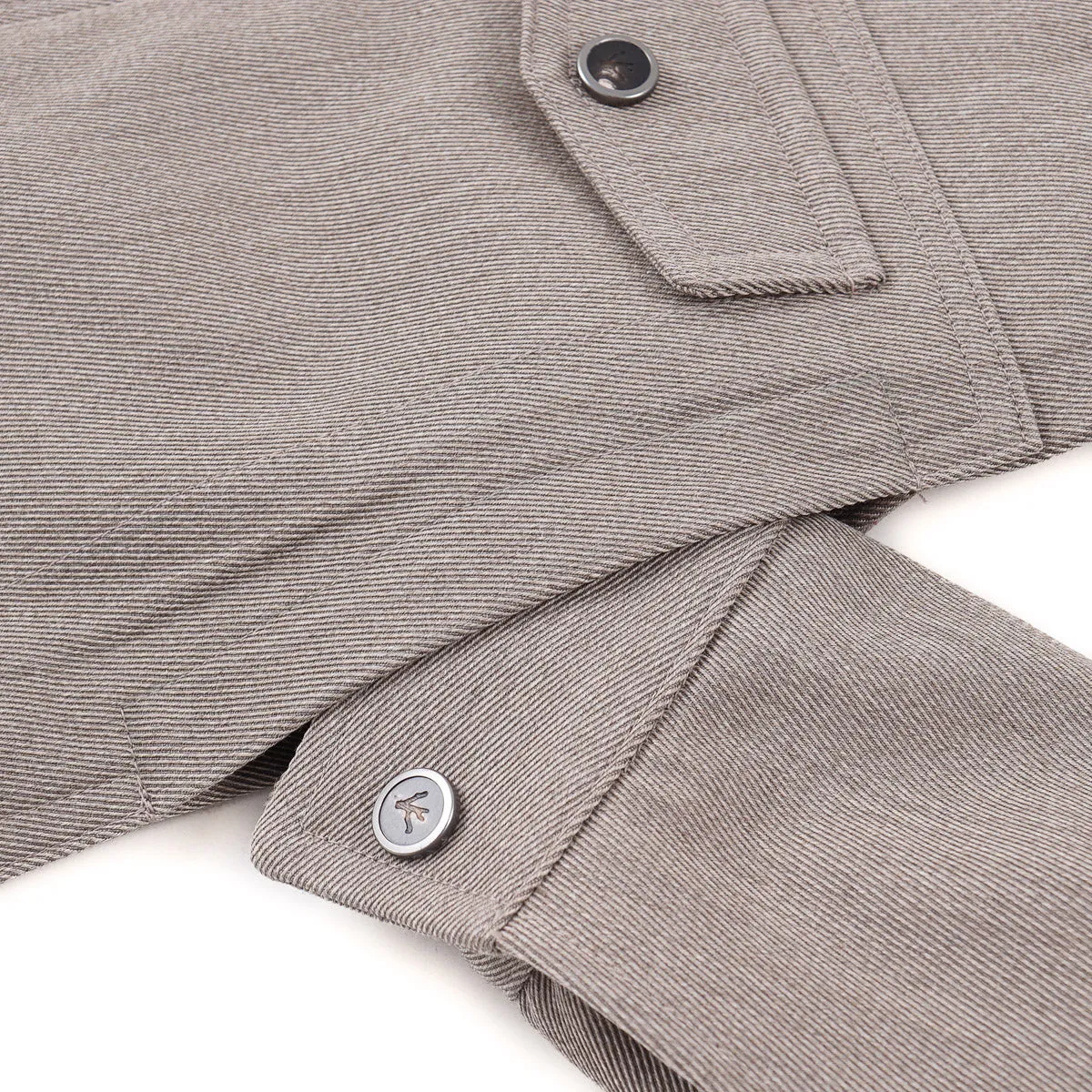Isaia Twill Wool Field Jacket