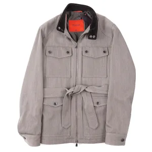 Isaia Twill Wool Field Jacket
