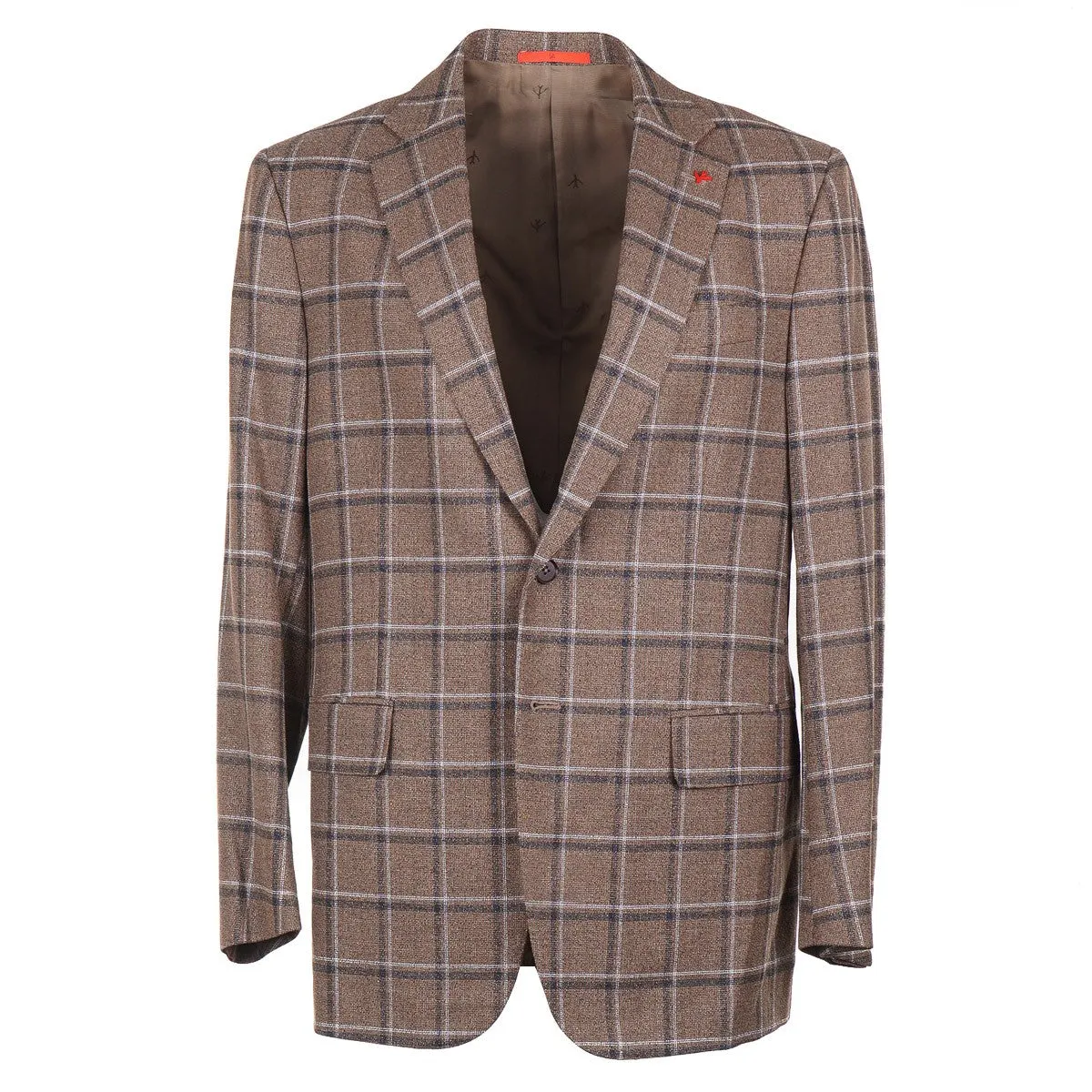 Isaia Woven Wool-Silk-Linen Sport Coat