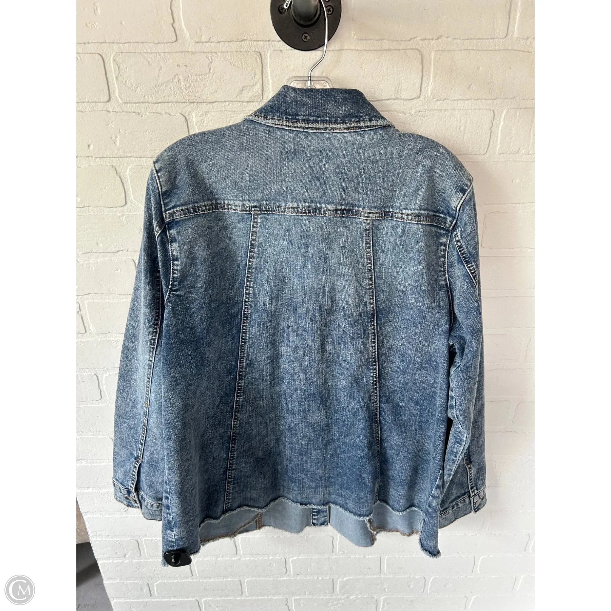 Jacket Denim By Logo In Blue Denim. Size: Xl