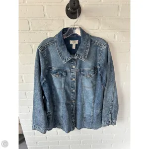 Jacket Denim By Logo In Blue Denim. Size: Xl