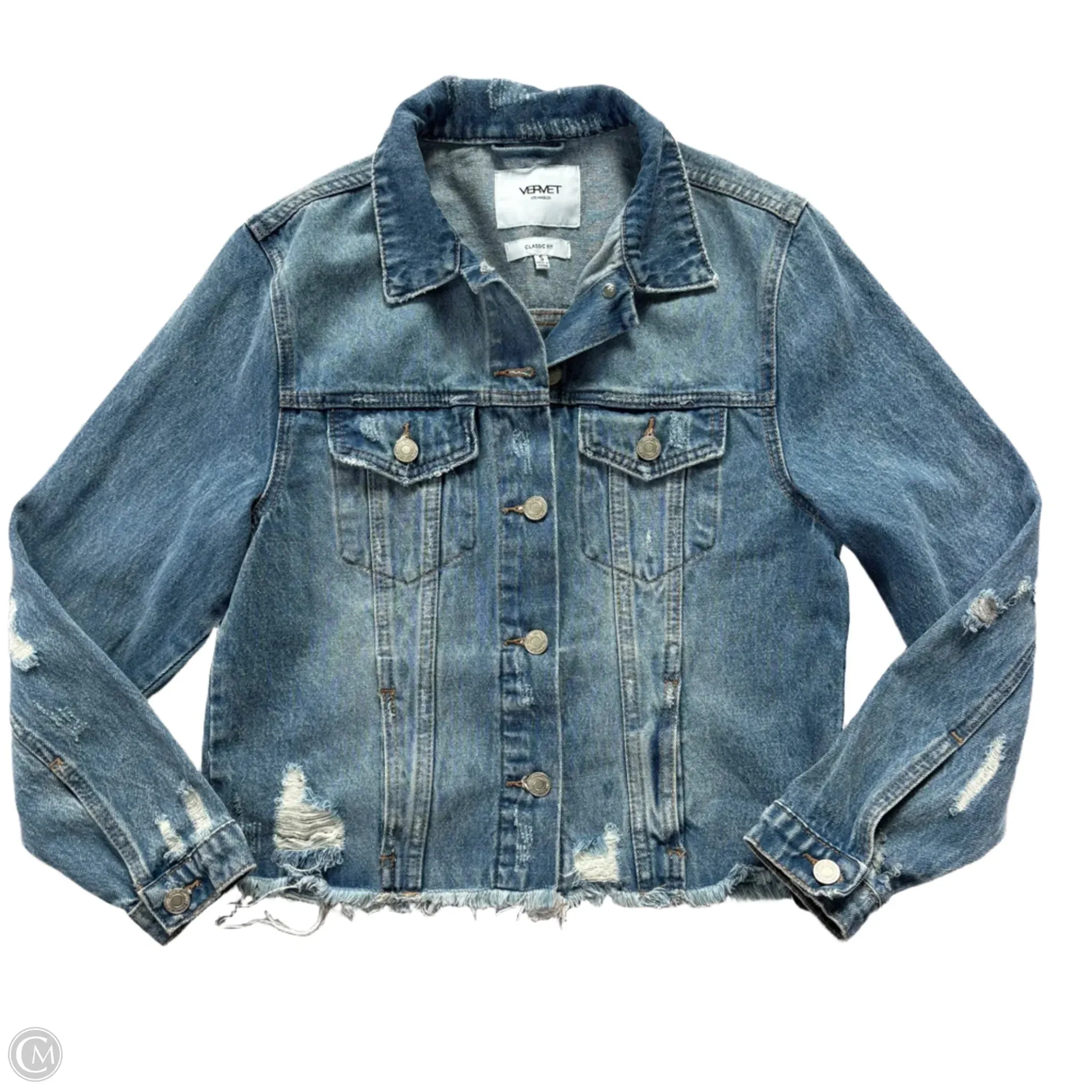 Jacket Denim By Vervet In Blue Denim. Size: S