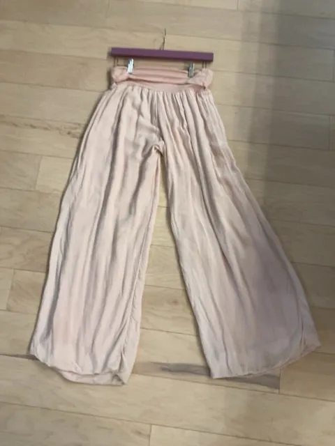 LIGHT PINK UNKNOWN FOLD OVER PANTS S