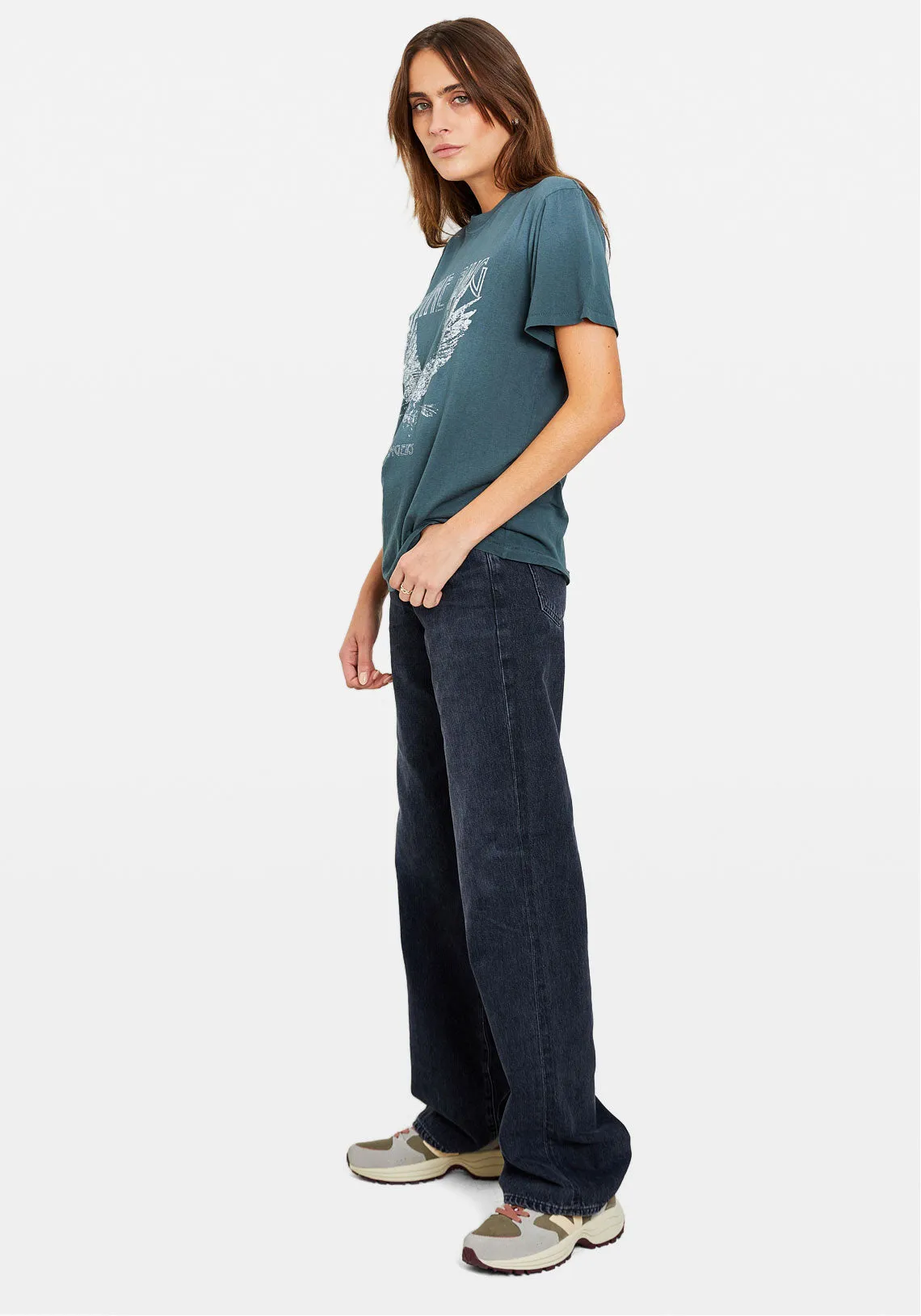 LILI TEE EAGLE FADED EMERALD GREEN