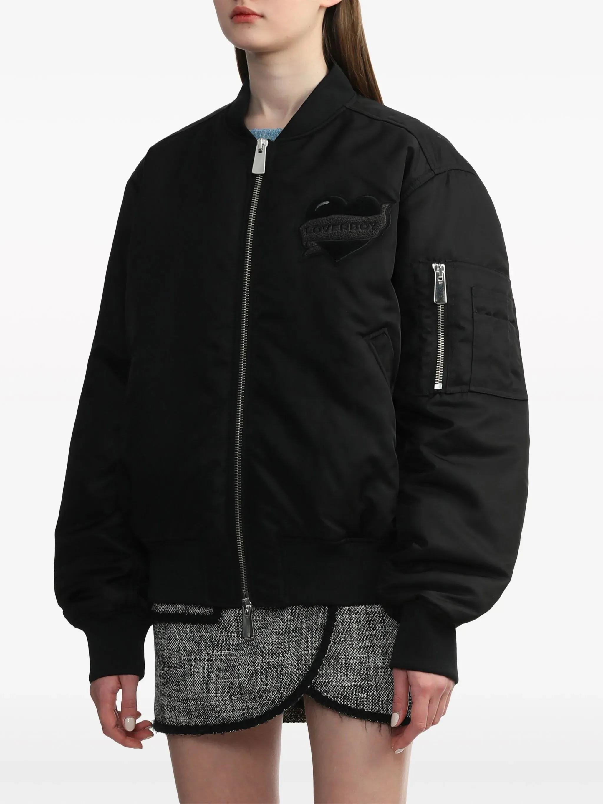 Logo-Appliqu Bomber Jacket