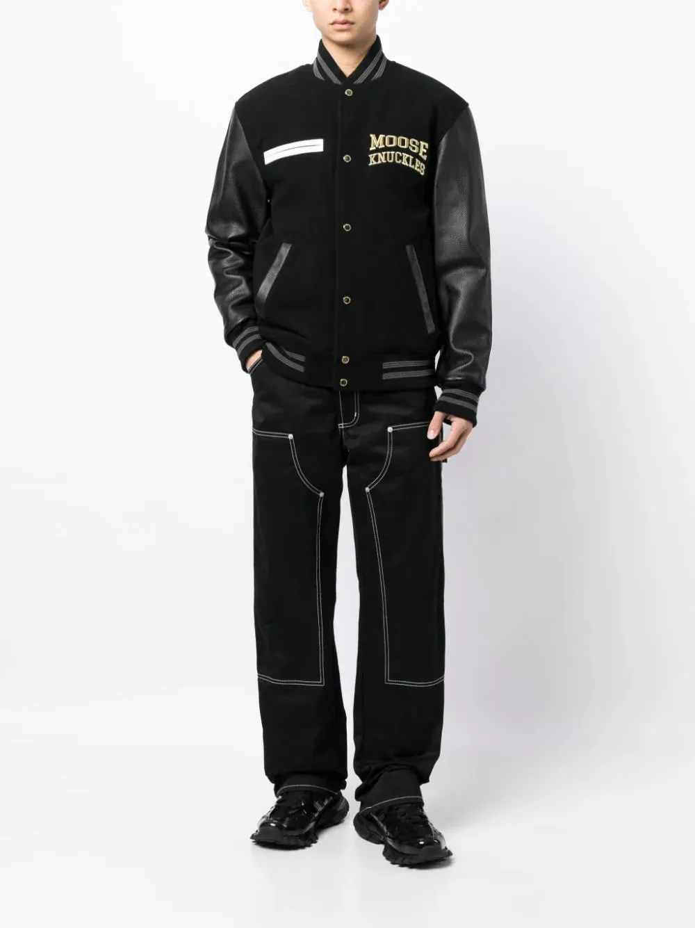 Logo-Embroidered Bomber Jacket