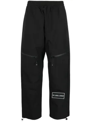 Logo-Patch Straight-Leg Trousers