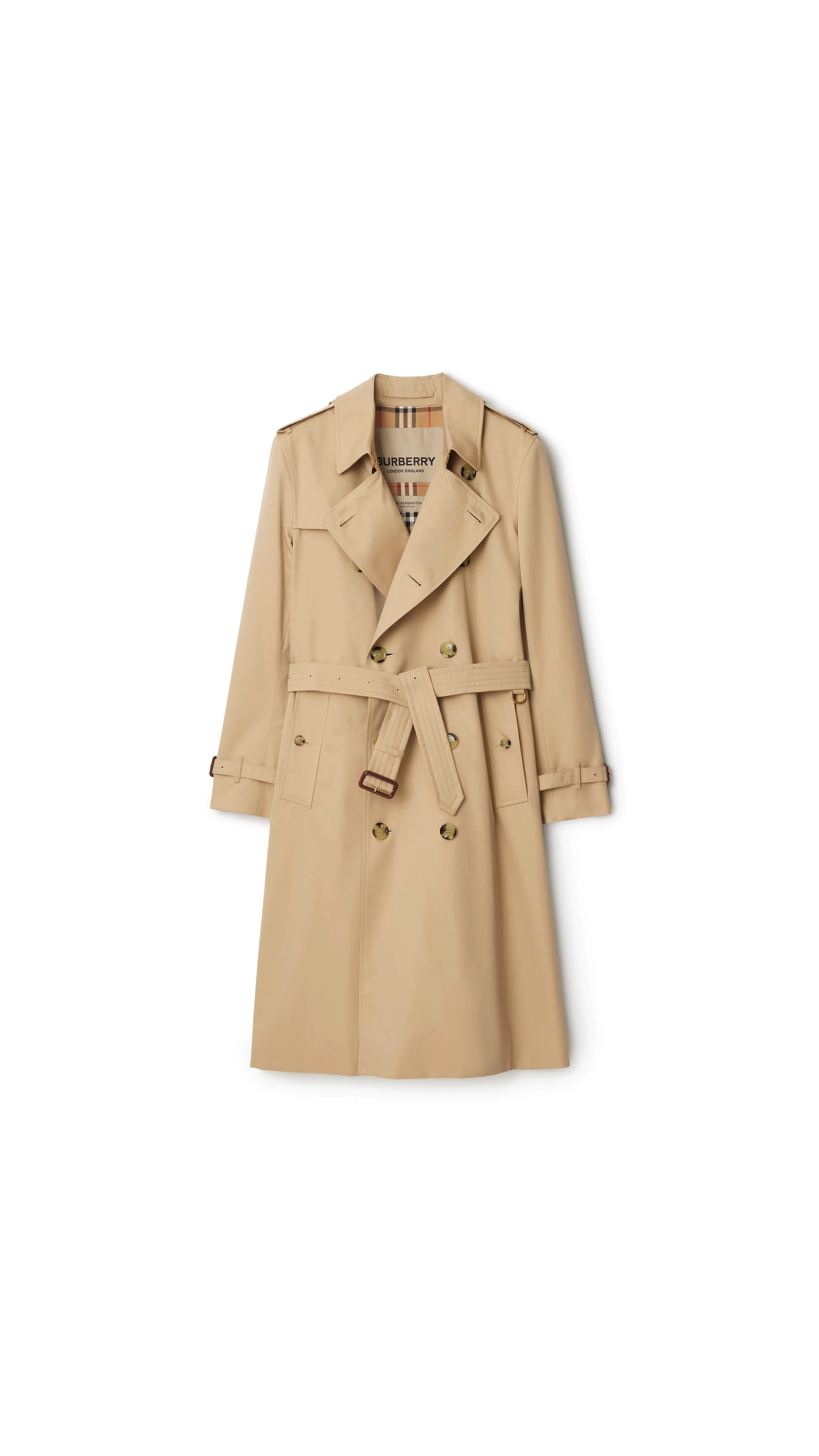 Long Kensington Heritage Trench Coat - Honey