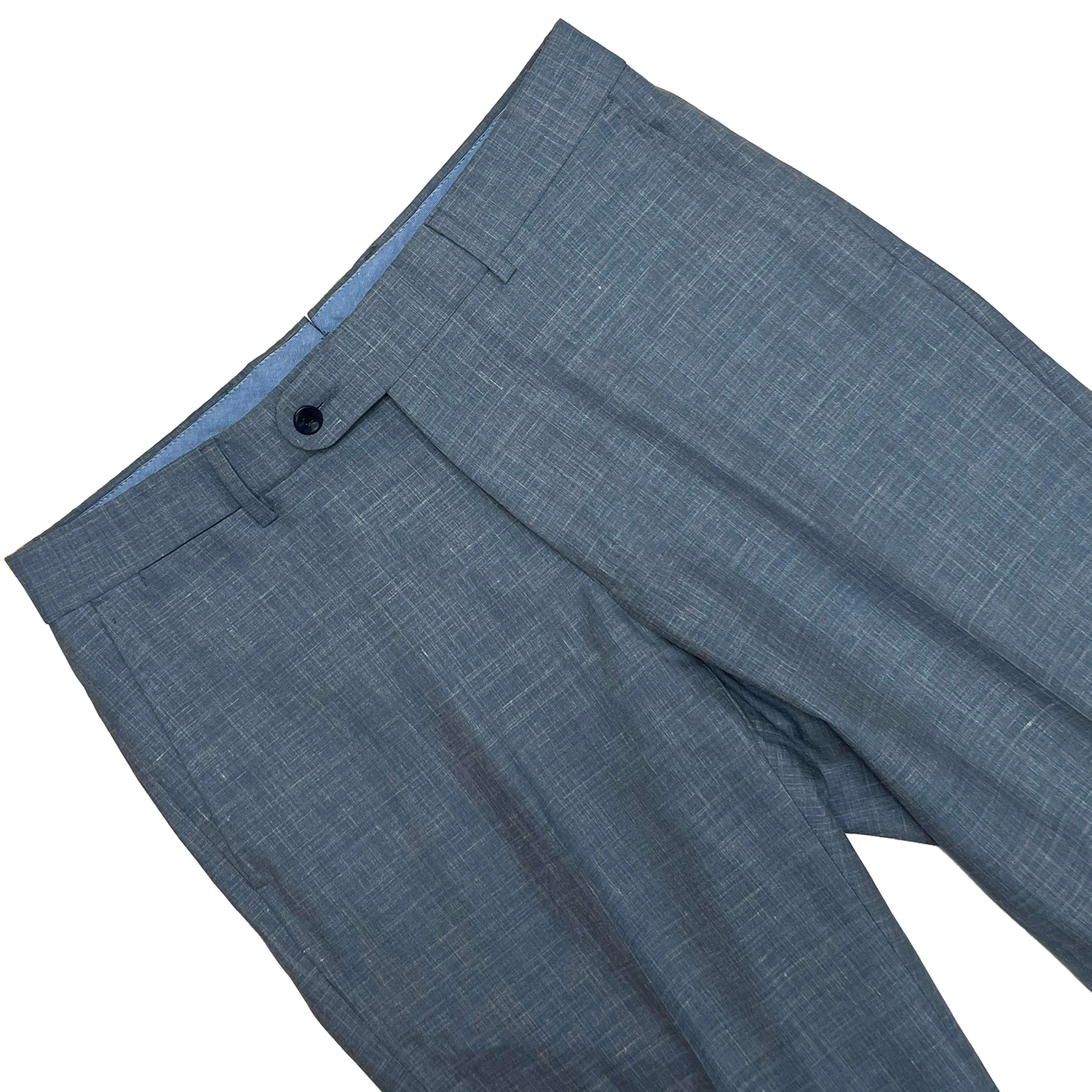 Lora Piana Luxury Linen Pant - Light Blue | Ballin