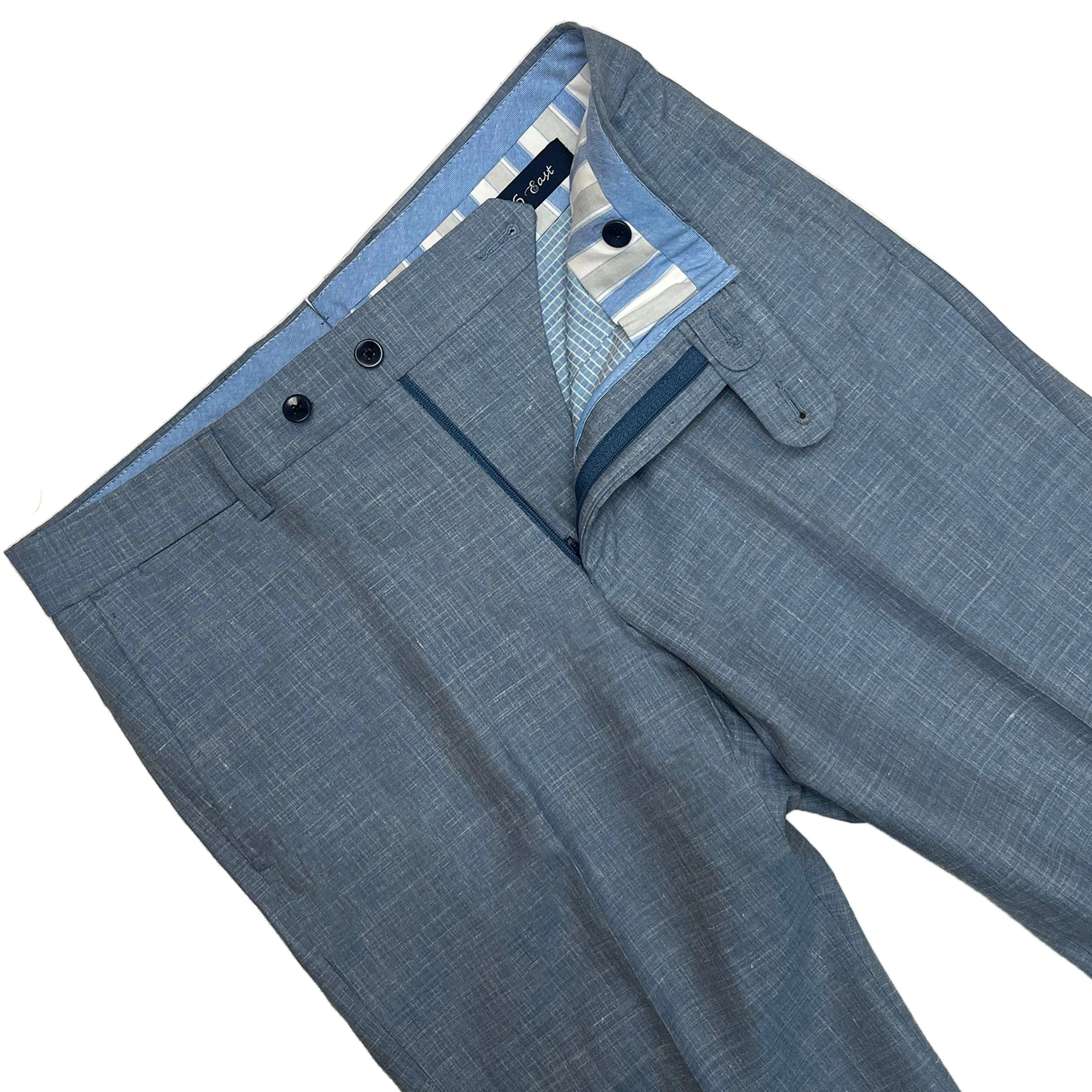 Lora Piana Luxury Linen Pant - Light Blue | Ballin