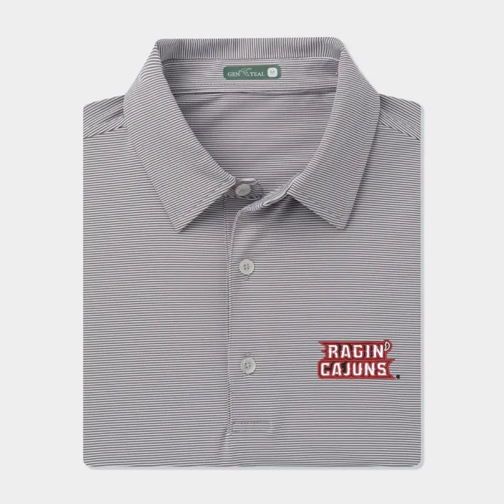 Louisiana Pinstripe Performance Polo