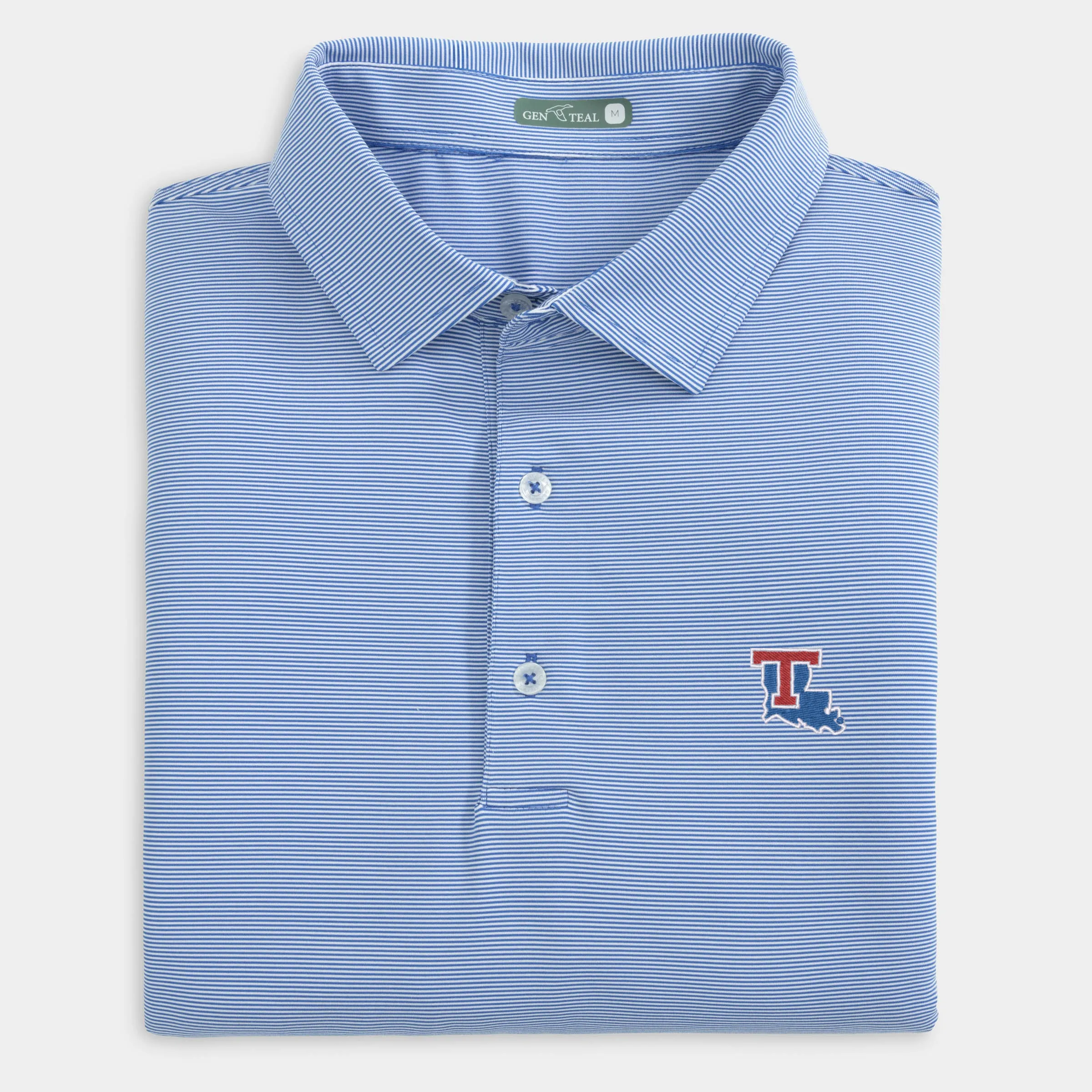 Louisiana Tech Pinstripe Performance Polo