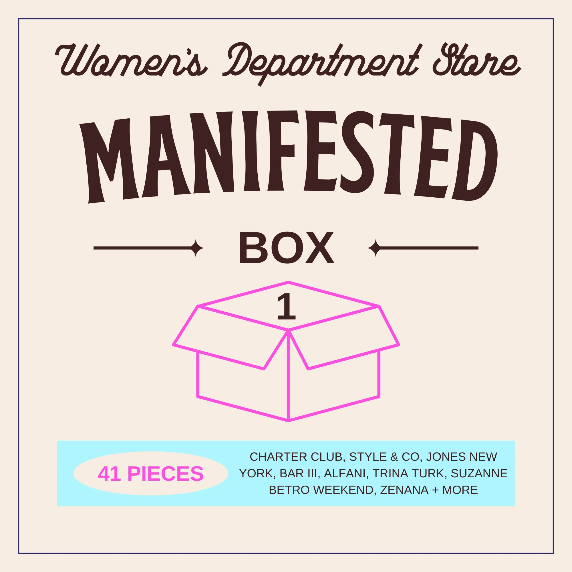 Manifested Women's Assorted Department Store Lot 01