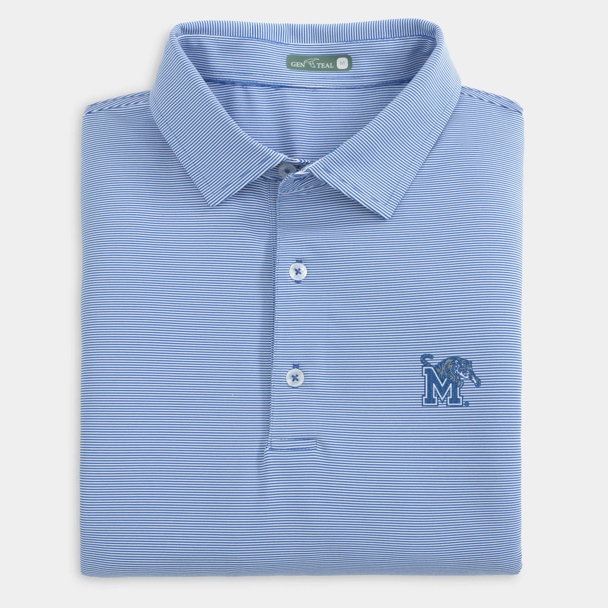 Memphis Pinstripe Performance Polo