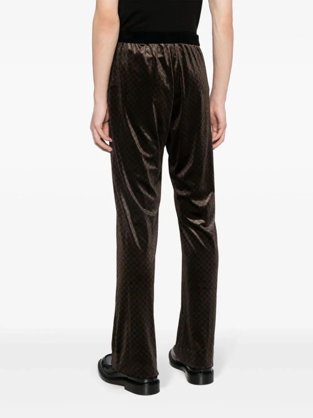 Monogram-Jacquard Straight-Leg Trousers