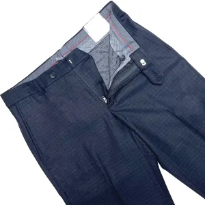 Navy Blue Heather Check Dress Pant - Soho Fit| Ballin