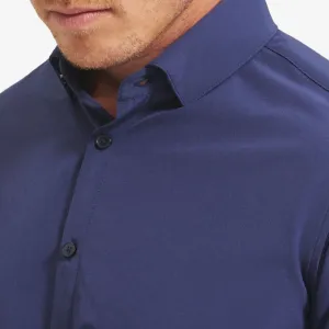 Navy Solid Leeward Dress Shirt - No Tuck | Mizzen   Main