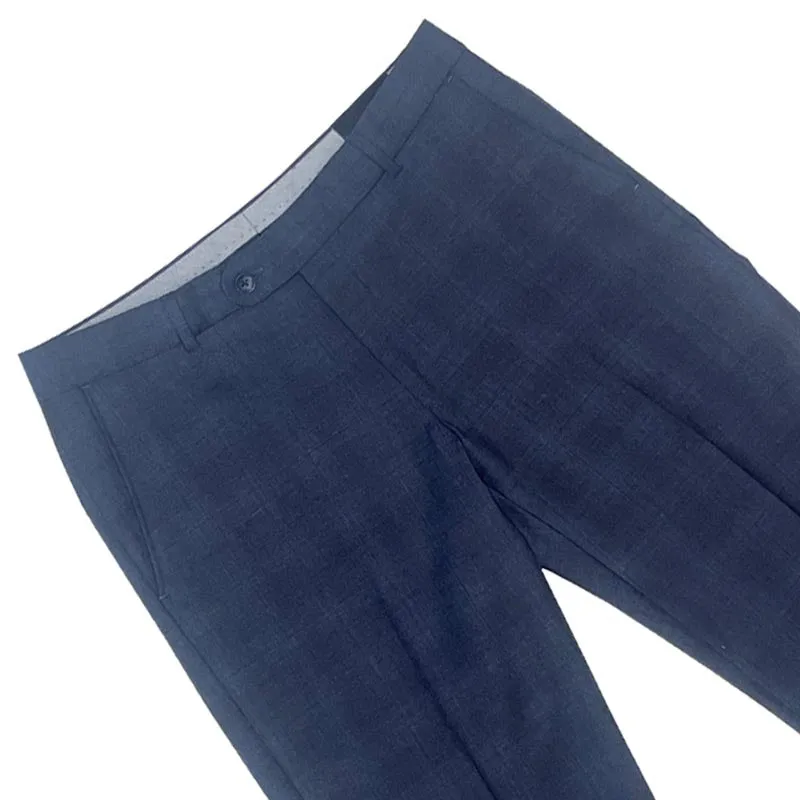 Navy Summer Check Dress Pant - Soho Fit | Ballin