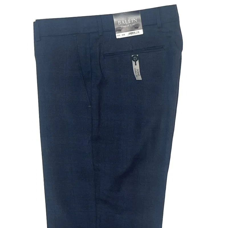 Navy Summer Check Dress Pant - Soho Fit | Ballin