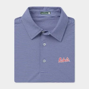 Ole Miss Rebels Pinstripe Performance Polo
