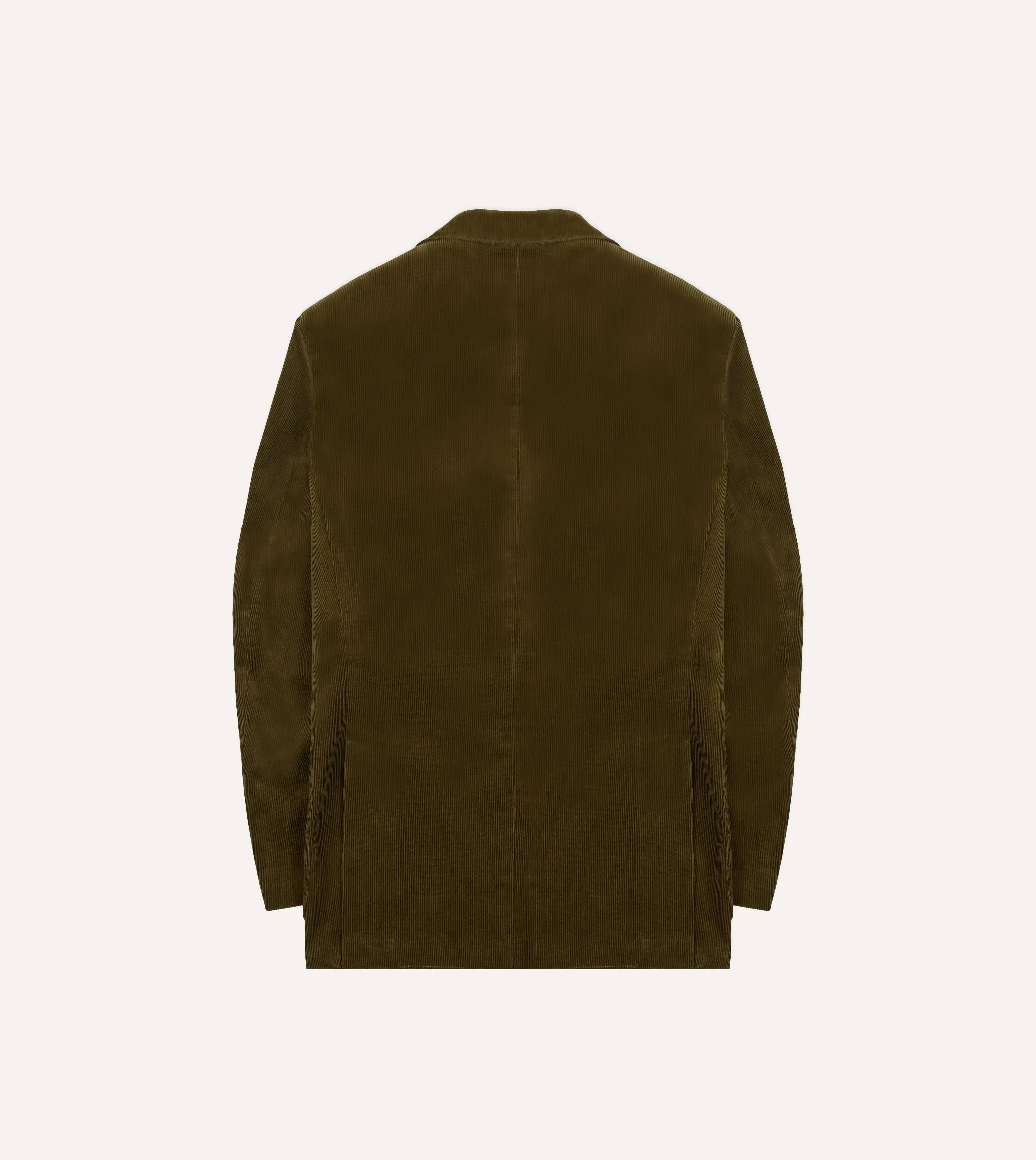 Olive Green Mid-Wale Cotton Corduroy TailoredJacket