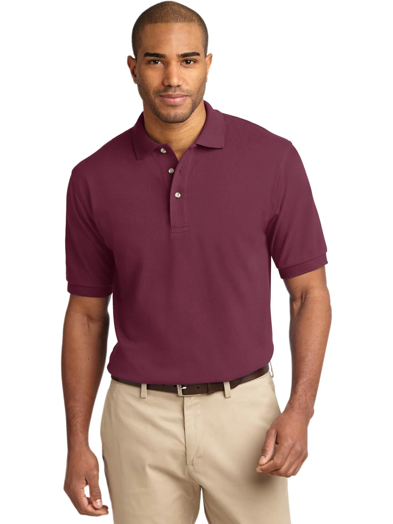 OUTLET-Port Authority Pique Knit Polo Shirt