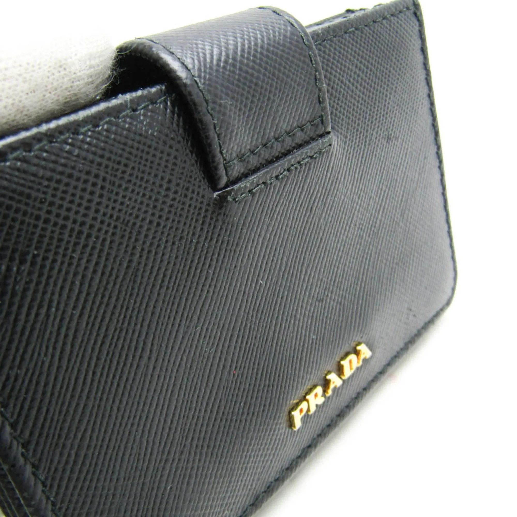 Prada Saffiano Black Leather Accessories