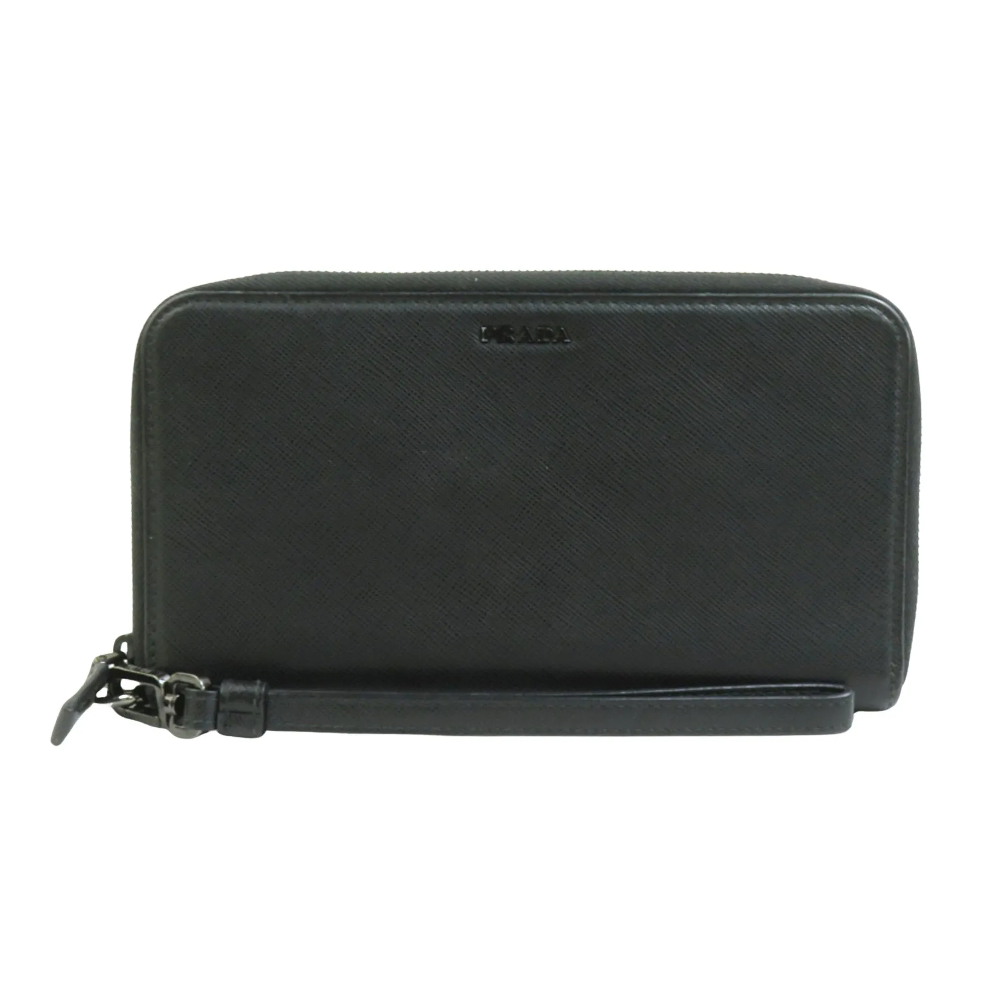Prada Saffiano Black Leather Accessories