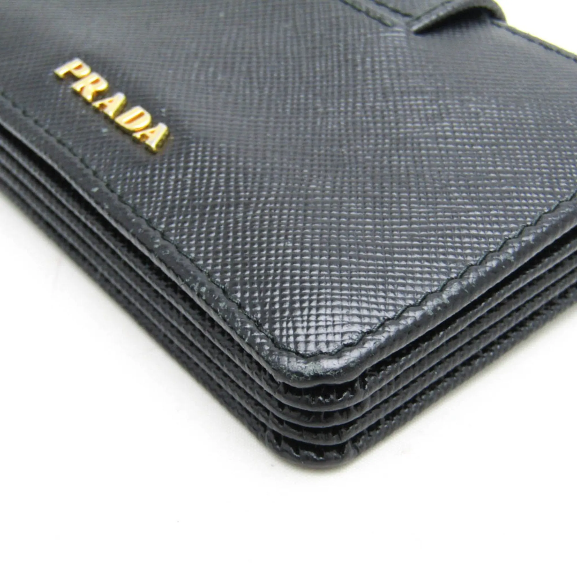 Prada Saffiano Black Leather Accessories
