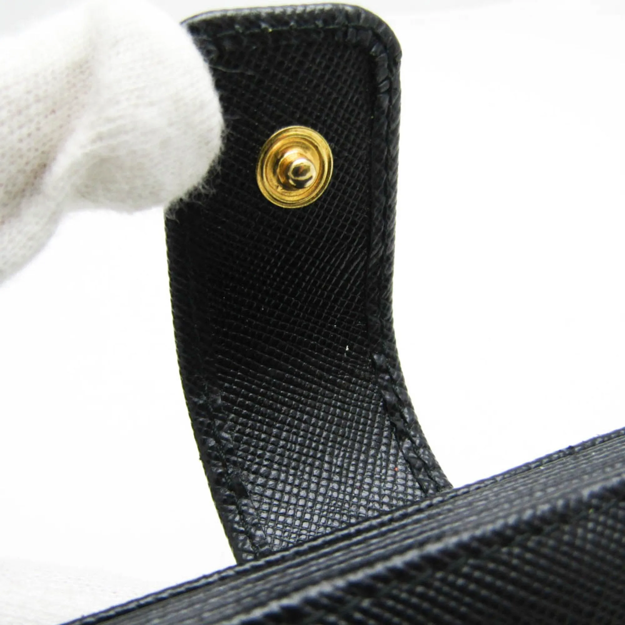 Prada Saffiano Black Leather Accessories