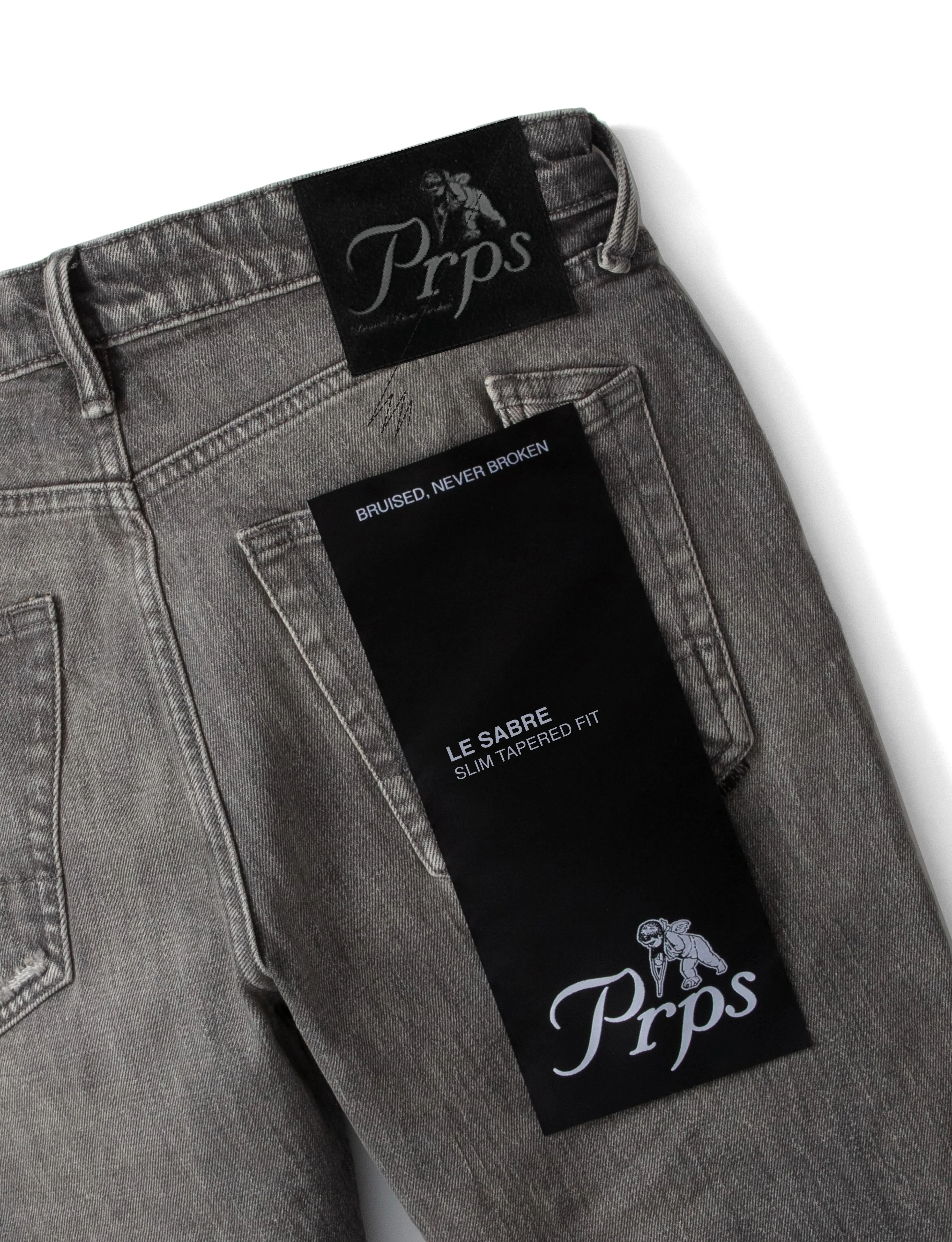 PRPS Gray Le Sabre Stretch Jeans