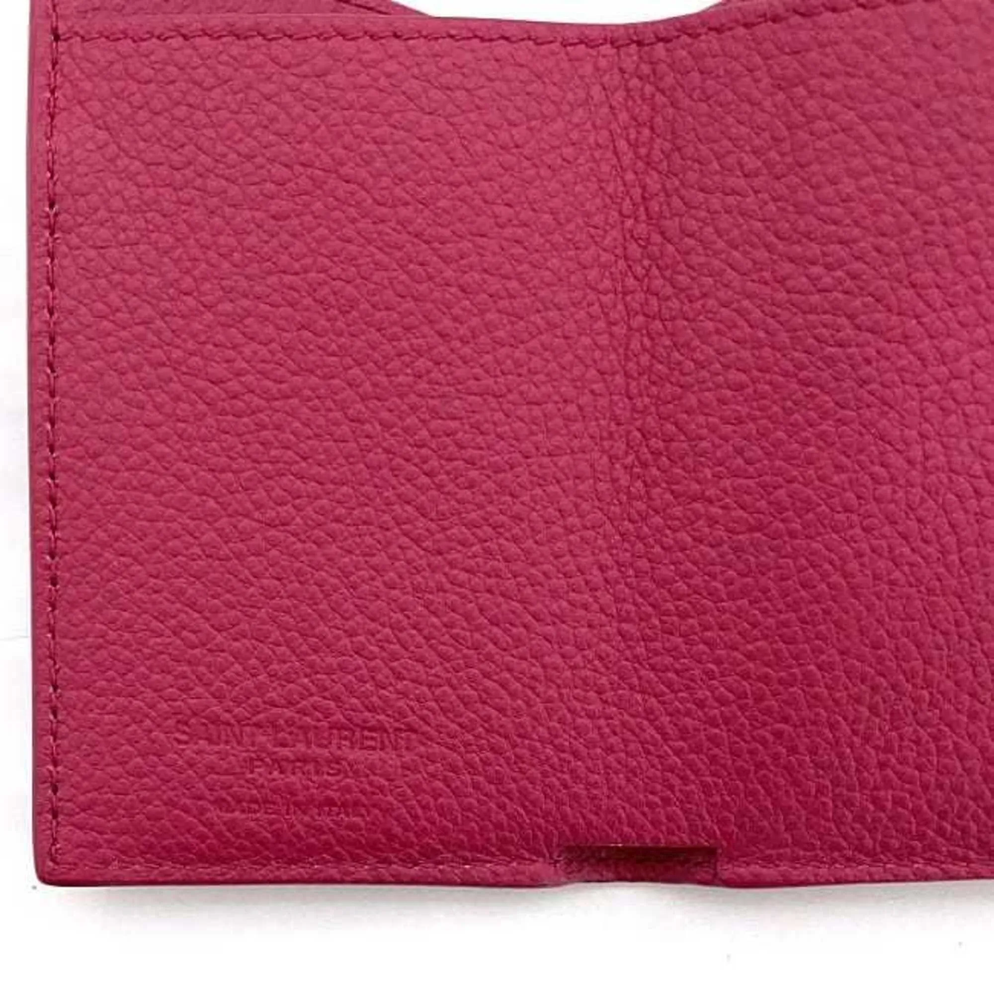 Saint Laurent Pink Leather Accessories