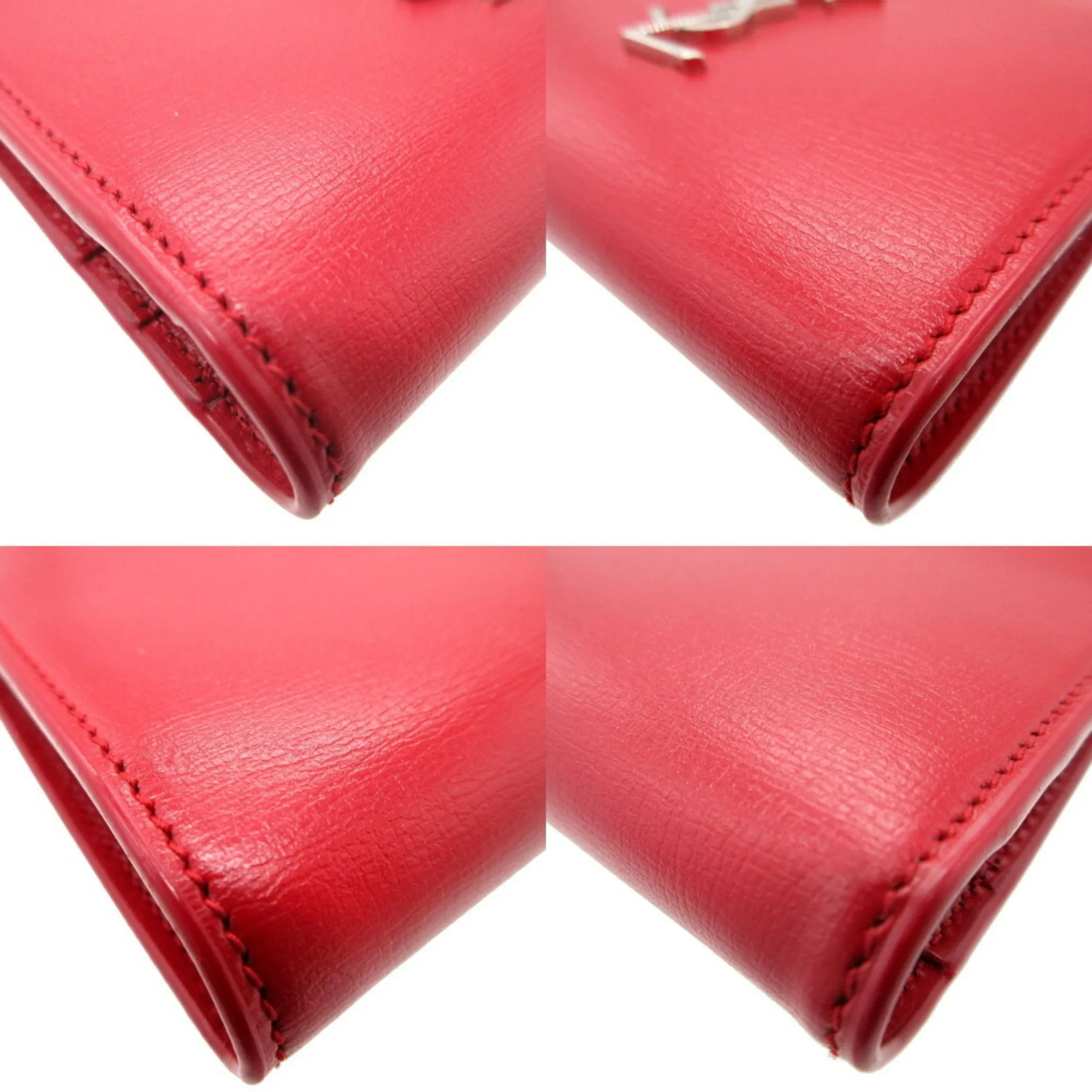 Saint Laurent Red Leather Accessories