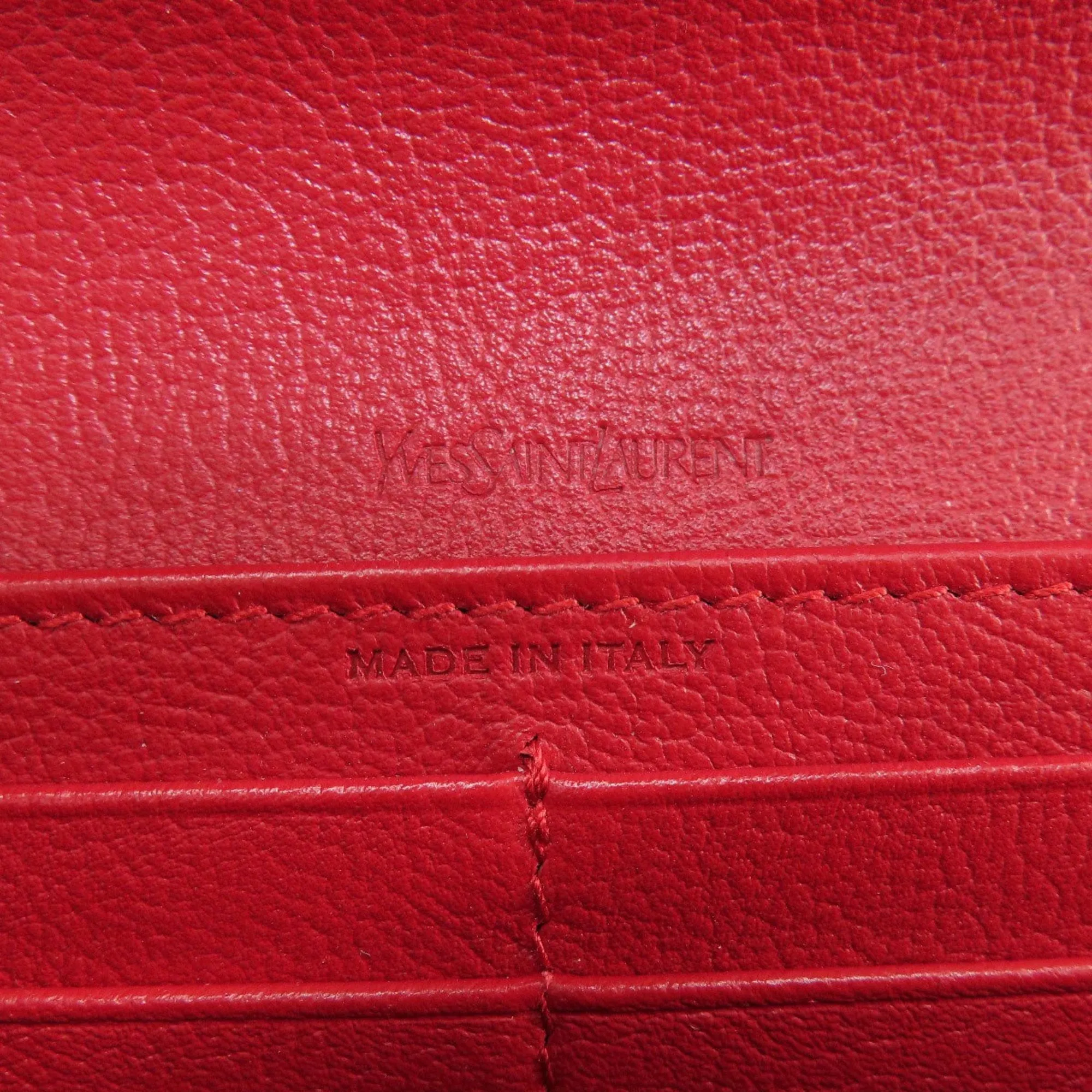 Saint Laurent Red Leather Accessories