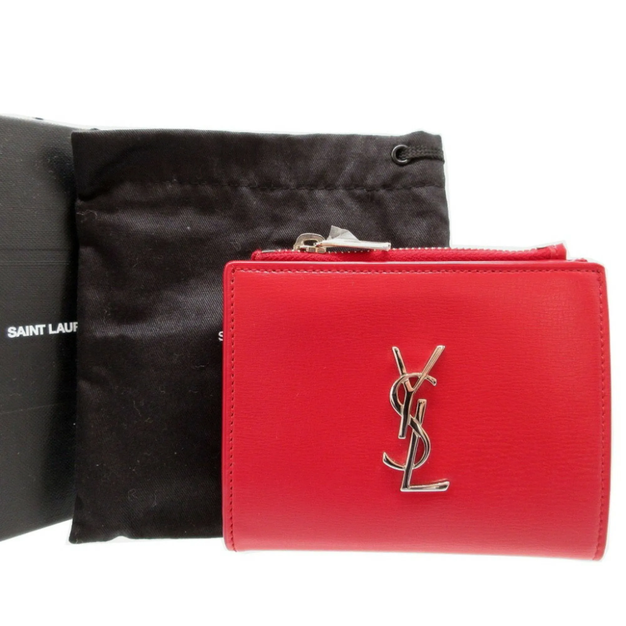 Saint Laurent Red Leather Accessories