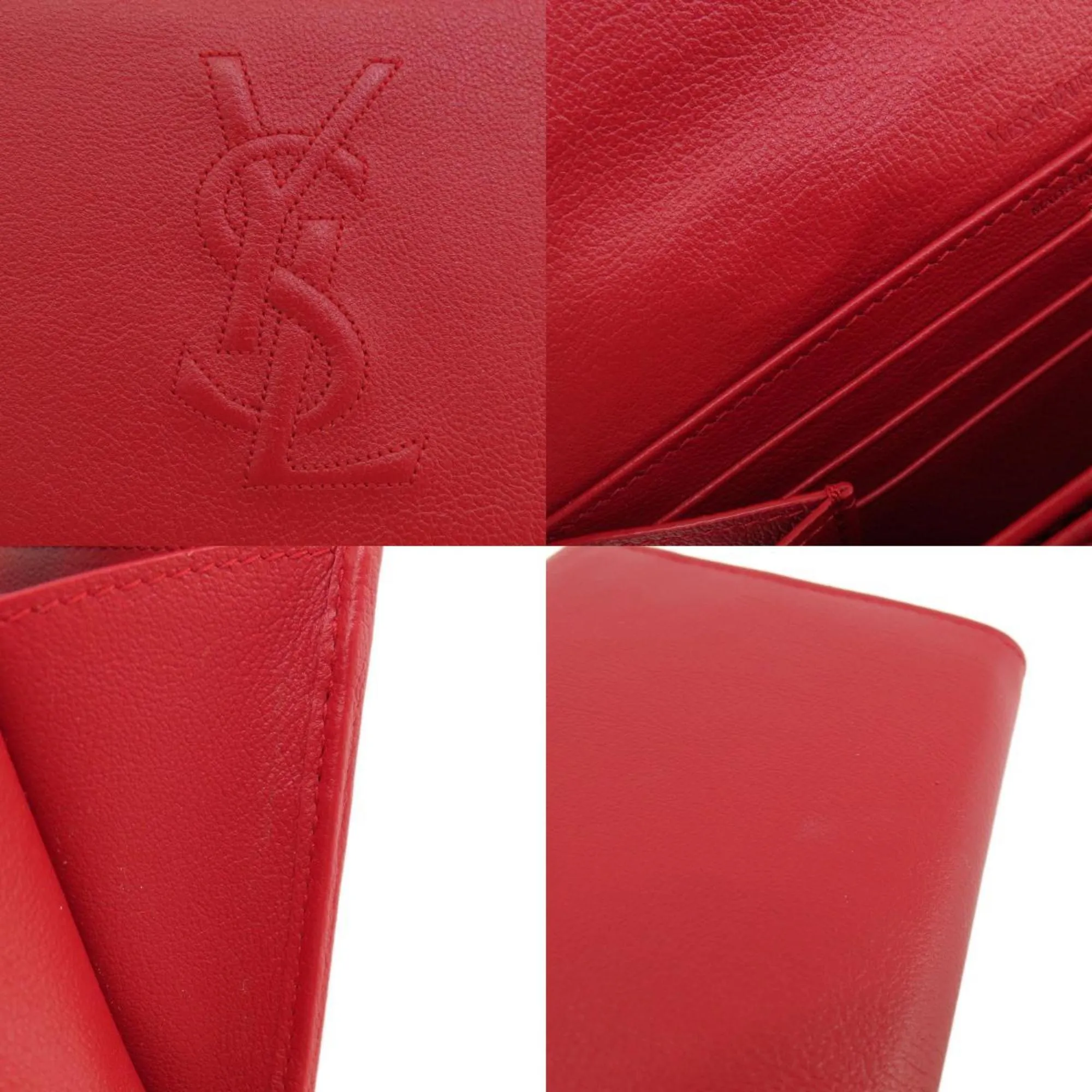Saint Laurent Red Leather Accessories