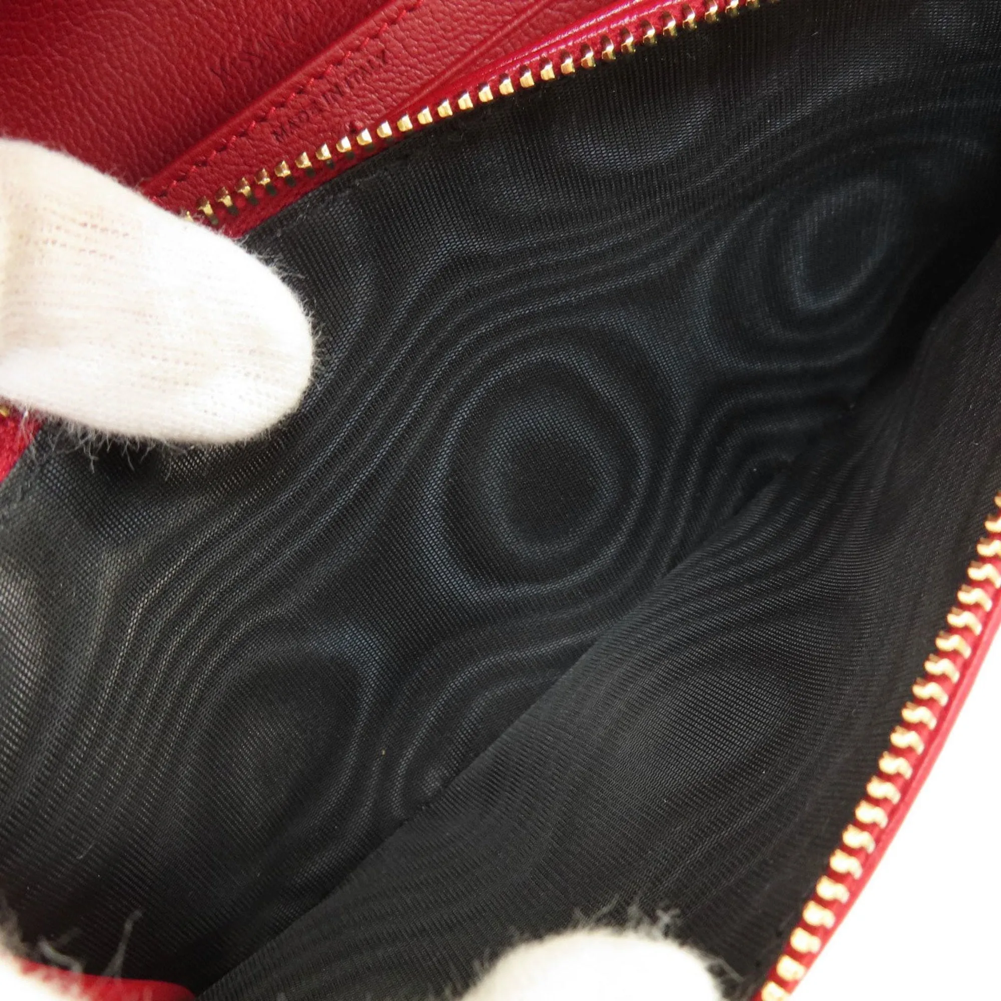 Saint Laurent Red Leather Accessories