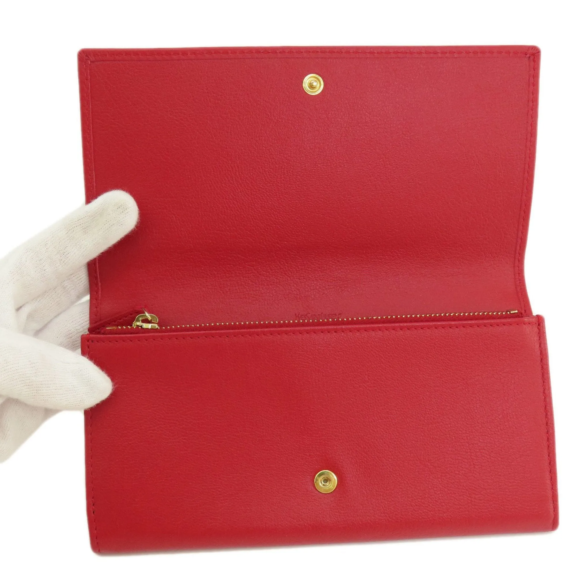 Saint Laurent Red Leather Accessories