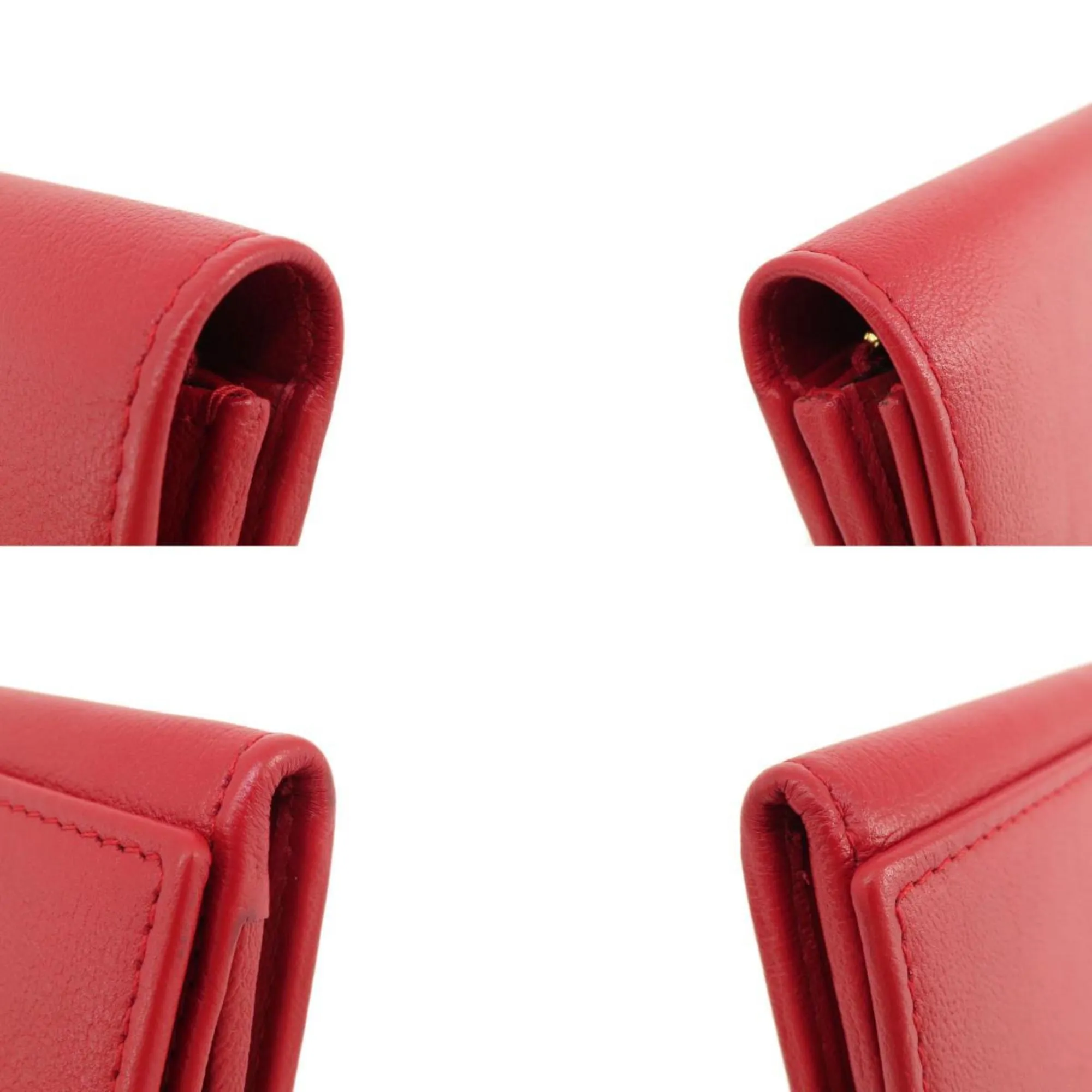 Saint Laurent Red Leather Accessories