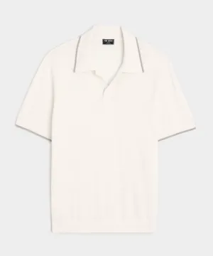 Silk-Cashmere Tipped Sweater Polo